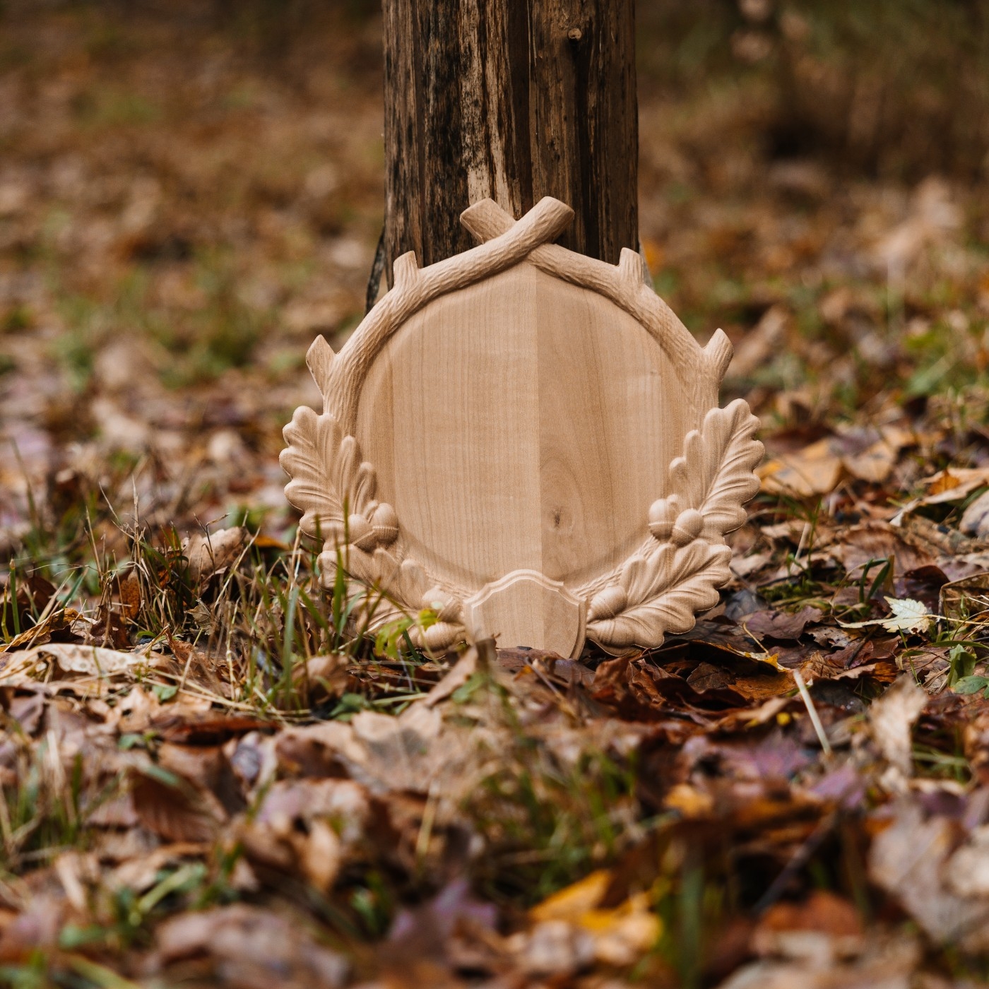 PODLOGA ZA LOVSKE TROFEJE -DIVJI PRAŠIČ 26,5 x 28 cm - slika 2